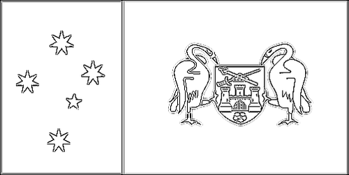Outline of the flag of Australian Capital Territory to color