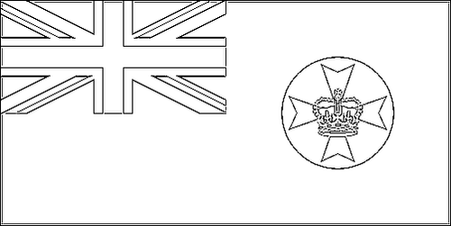 Outline of the flag of Queensland to color