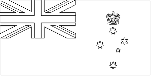 Outline of the flag of Victoria to color