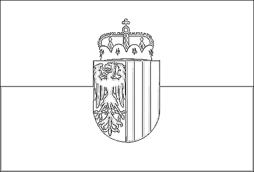 Outline of the flag of Upper Austria (service flag) to color