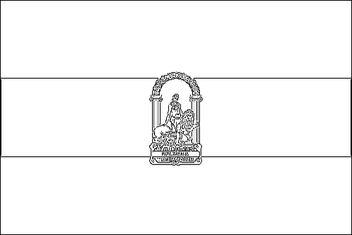 Outline of the flag of Andalusia to color