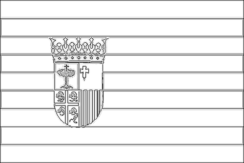 Outline of the flag of Aragon to color