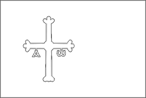 Outline of the flag of Asturias to color