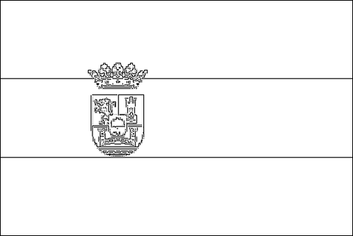 Outline of the flag of Extremadura to color