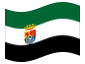 Animated flag Extremadura