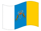 Animated flag Canary Islands