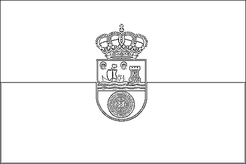 Outline of the flag of Cantabria to color