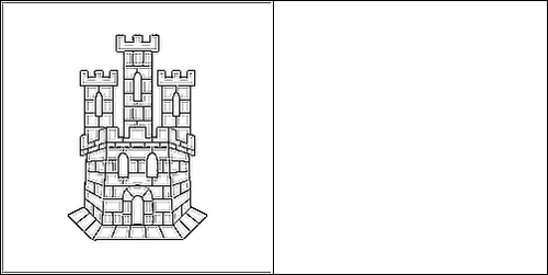 Outline of the flag of Castile-La Mancha to color