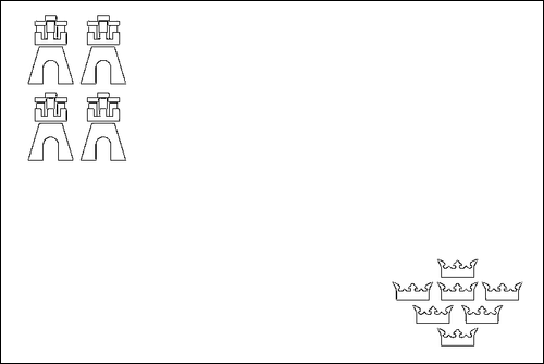 Outline of the flag of Murcia to color