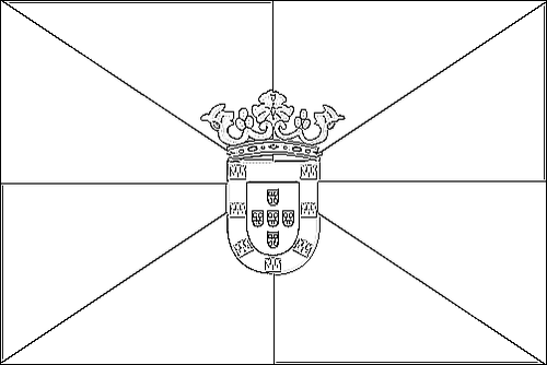 Outline of the flag of Ceuta to color