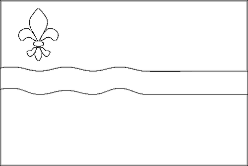 Outline of the flag of Flevoland to color