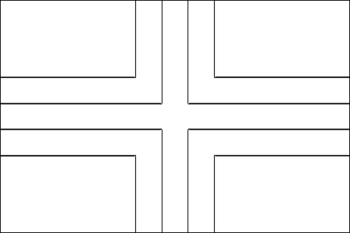 Outline of the flag of Groningen to color