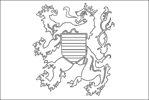 Outline of the flag of Limburg to color