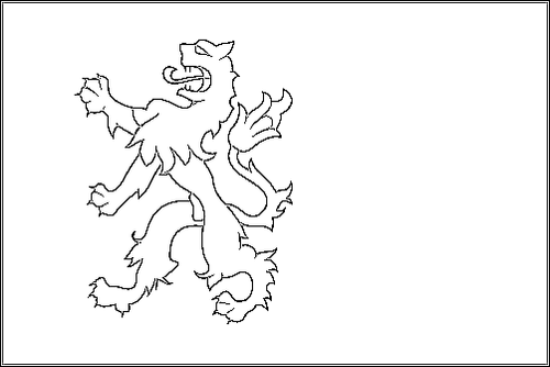 Outline of the flag of South Holland (Zuid-Holland) to color
