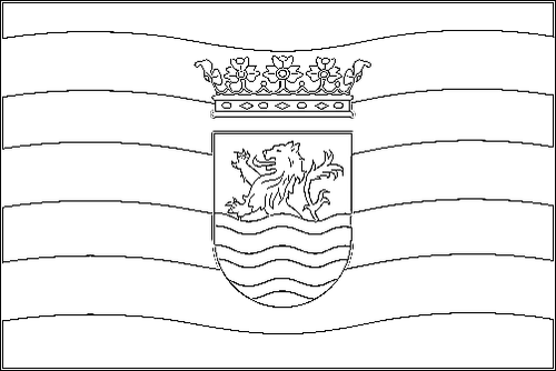 Outline of the flag of Zeeland (Zealand) to color