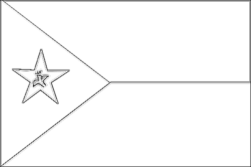 Outline of the flag of Trujillo to color