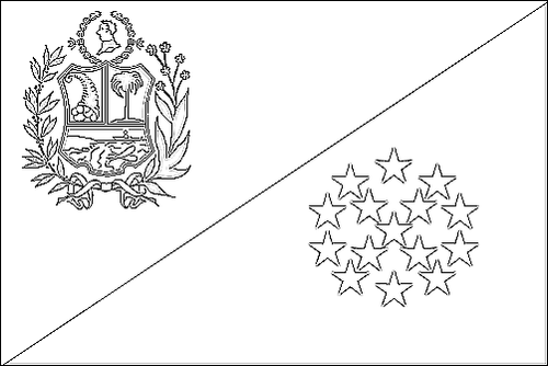 Outline of the flag of Sucre to color