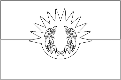 Outline of the flag of Miranda to color