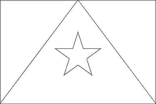 Outline of the flag of Mérida to color