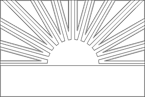 Outline of the flag of Lara to color