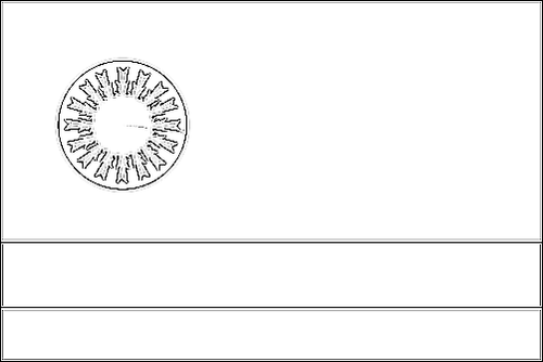 Outline of the flag of Cojedes to color