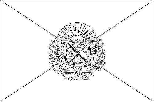 Outline of the flag of Aragua to color
