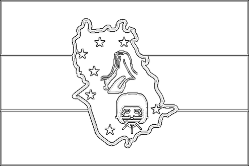 Outline of the flag of Amazonas to color