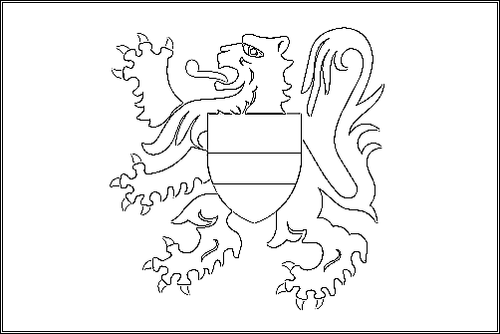 Outline of the flag of Flemish Brabant to color