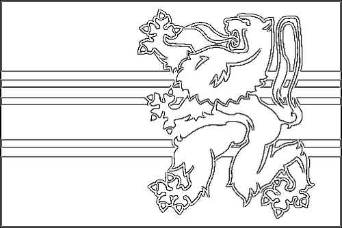 Outline of the flag of East Flanders to color