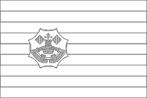 Outline of the flag of Menorca to color