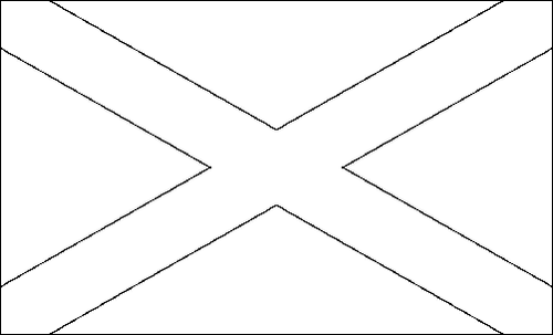 Outline of the flag of Tenerife to color