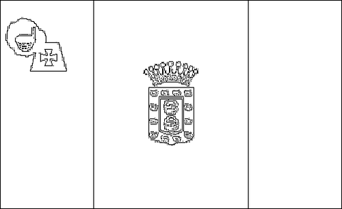 Outline of the flag of La Gomera to color