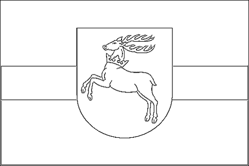 Outline of the flag of Lublin (Lubelskie) to color