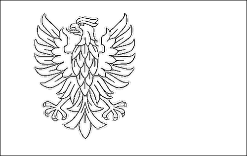Outline of the flag of Mazovia (Mazowieckie) to color