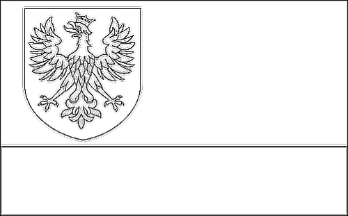 Outline of the flag of Opole (Opolskie) to color