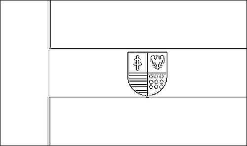 Outline of the flag of Holy Cross (Swietokrzyskie) to color
