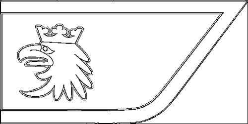 Outline of the flag of Warminsko-Mazurskie (Warmia-Mazuria) to color