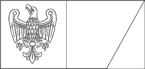 Outline of the flag of Wielkopolska (Greater Poland) to color