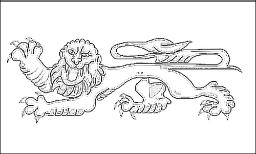 Outline of the flag of Aquitaine (Aquitaine) to color