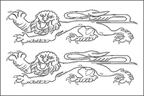 Outline of the flag of Lower Normandy to color