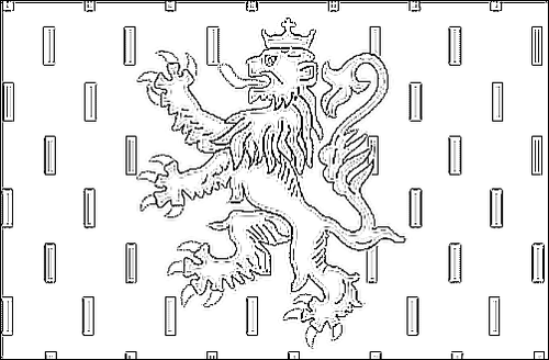 Outline of the flag of Franche-Comté to color