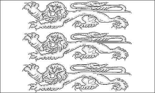 Outline of the flag of Upper Normandy (Haute-Normandie) to color