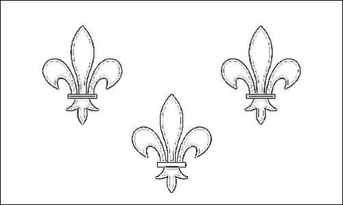 Outline of the flag of Île-de-France to color