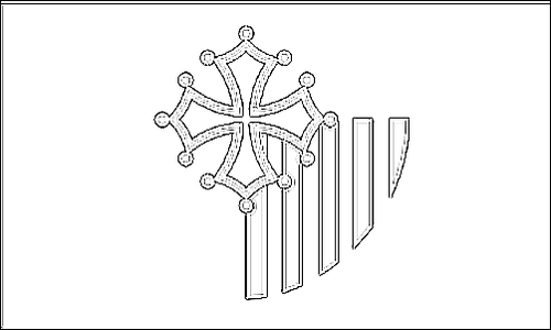 Outline of the flag of Languedoc-Roussillon to color
