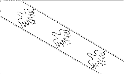 Outline of the flag of Lorraine (Lorraine) to color