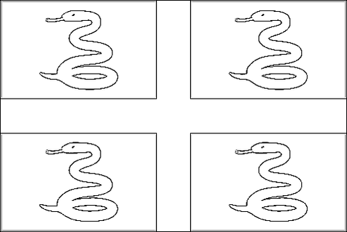 Outline of the flag of Martinique to color