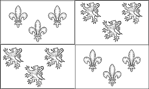 Outline of the flag of Picardy to color