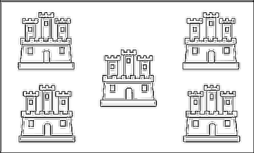 Outline of the flag of Poitou-Charentes to color