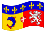 Animated flag Rhône-Alpes