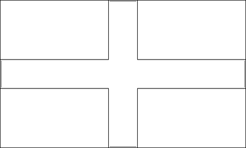 Outline of the flag of England to color
